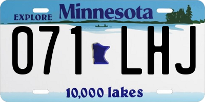 MN license plate 071LHJ