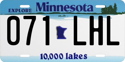 MN license plate 071LHL