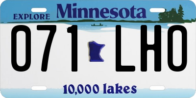 MN license plate 071LHO