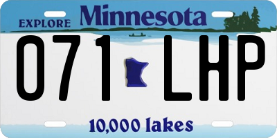 MN license plate 071LHP