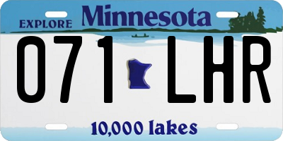 MN license plate 071LHR