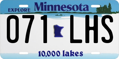 MN license plate 071LHS