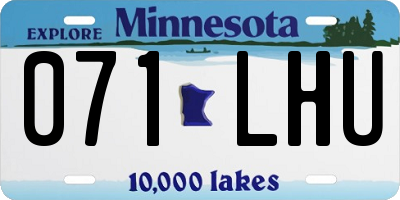 MN license plate 071LHU