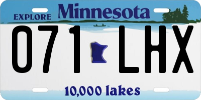 MN license plate 071LHX