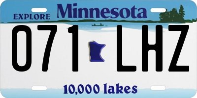 MN license plate 071LHZ
