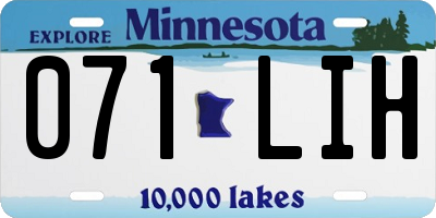 MN license plate 071LIH
