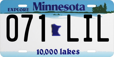 MN license plate 071LIL