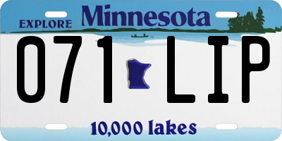 MN license plate 071LIP