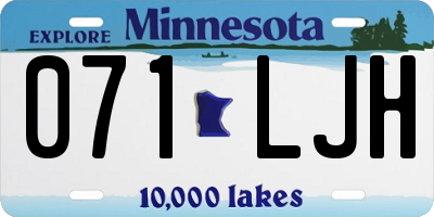 MN license plate 071LJH