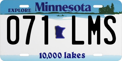 MN license plate 071LMS