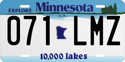 MN license plate 071LMZ