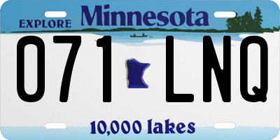MN license plate 071LNQ