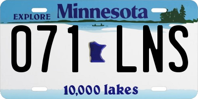 MN license plate 071LNS