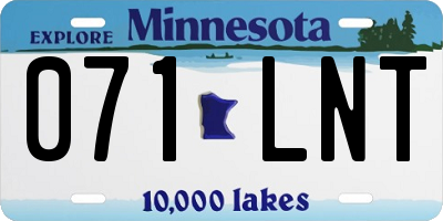 MN license plate 071LNT