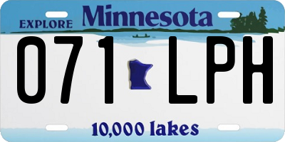 MN license plate 071LPH