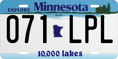 MN license plate 071LPL