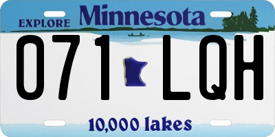 MN license plate 071LQH