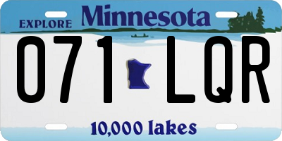 MN license plate 071LQR