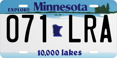 MN license plate 071LRA
