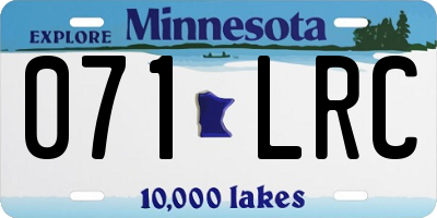 MN license plate 071LRC