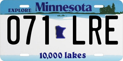 MN license plate 071LRE