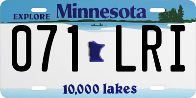 MN license plate 071LRI