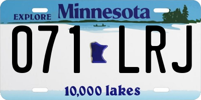 MN license plate 071LRJ