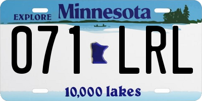MN license plate 071LRL