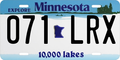 MN license plate 071LRX