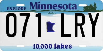 MN license plate 071LRY