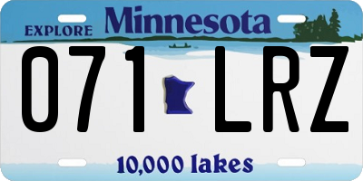 MN license plate 071LRZ