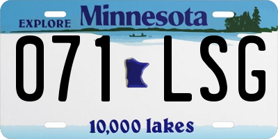 MN license plate 071LSG