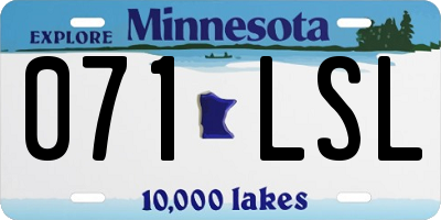 MN license plate 071LSL