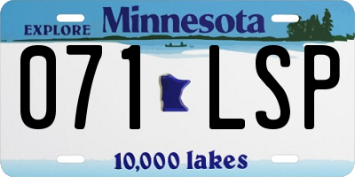 MN license plate 071LSP
