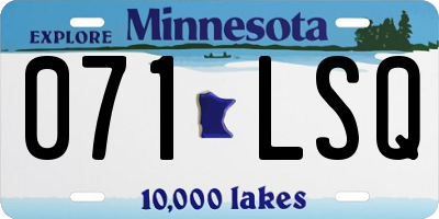 MN license plate 071LSQ