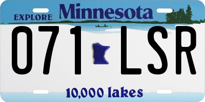 MN license plate 071LSR