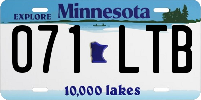 MN license plate 071LTB
