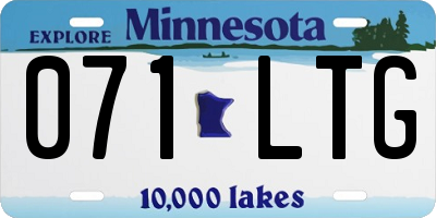MN license plate 071LTG