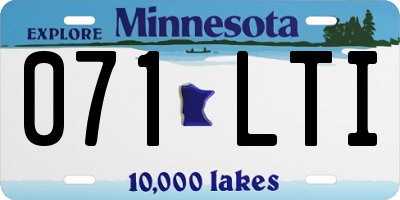 MN license plate 071LTI