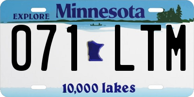 MN license plate 071LTM