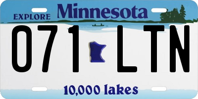 MN license plate 071LTN