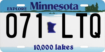 MN license plate 071LTQ