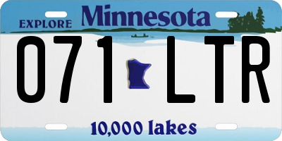 MN license plate 071LTR