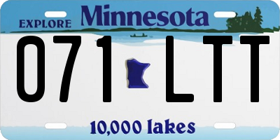MN license plate 071LTT