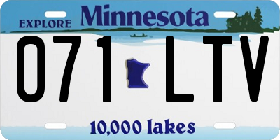MN license plate 071LTV