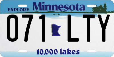 MN license plate 071LTY