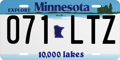 MN license plate 071LTZ