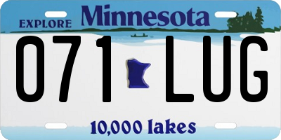 MN license plate 071LUG