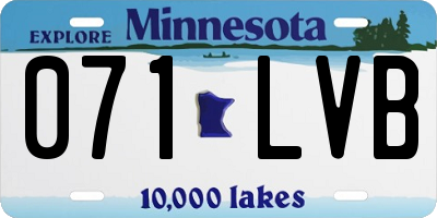 MN license plate 071LVB