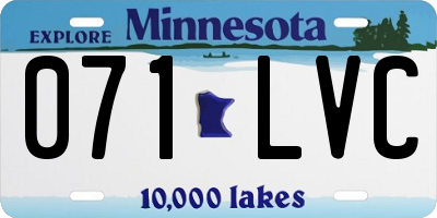 MN license plate 071LVC